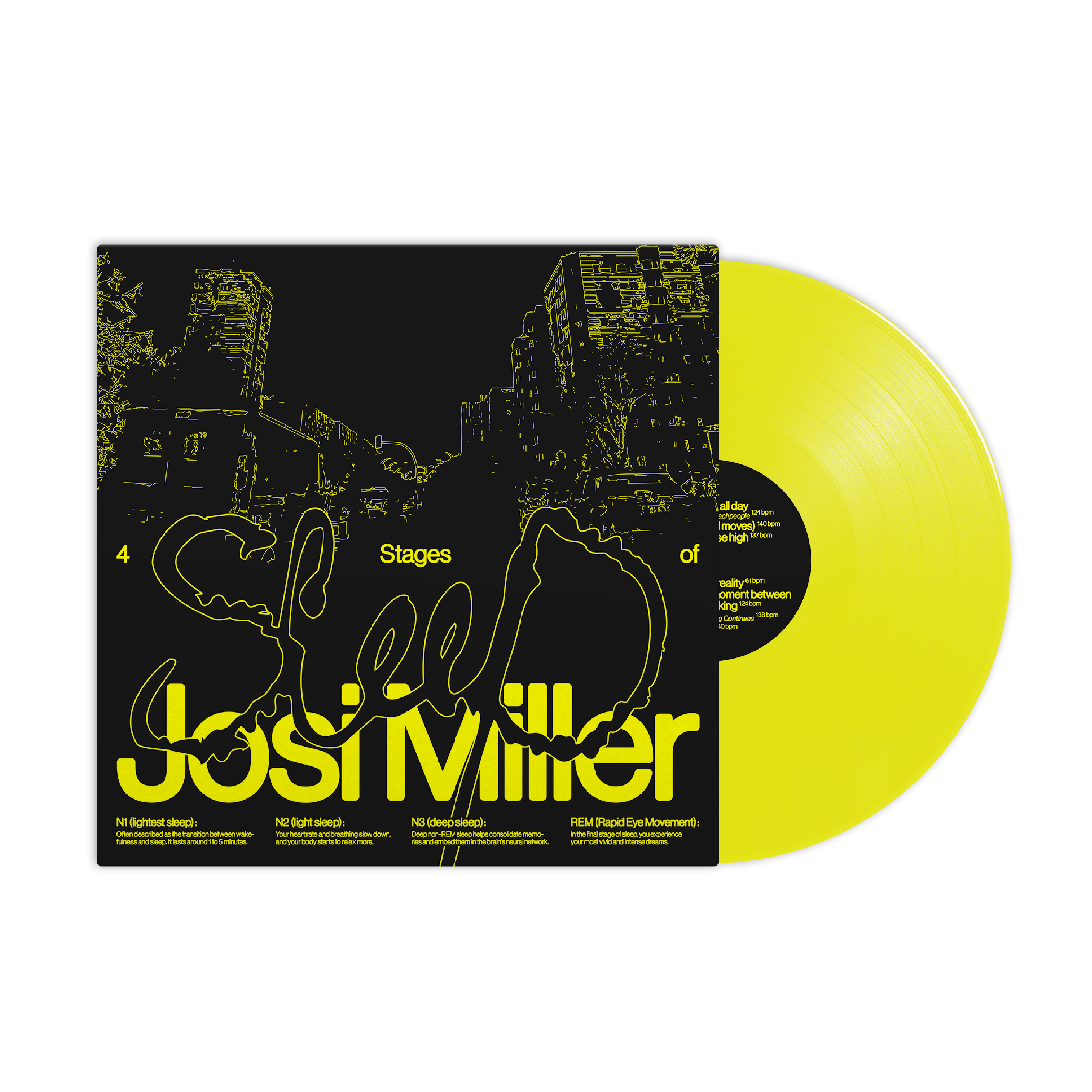 Josi Miller - 4 Stages of Sleep – LP + T-Shirt (Bundle)
