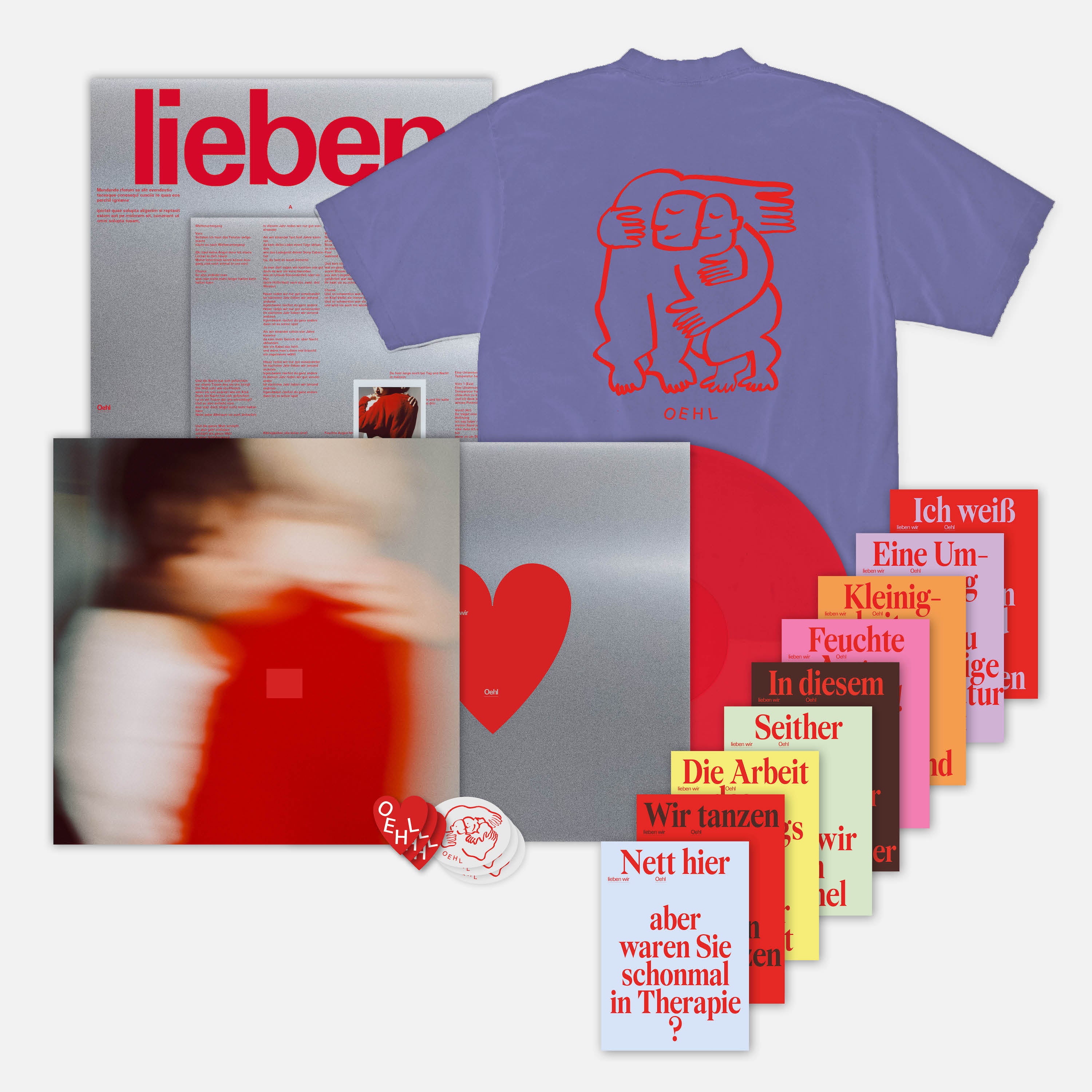 Oehl - we love - LP + T-Shirt + Sticker + Card Set - Bundle