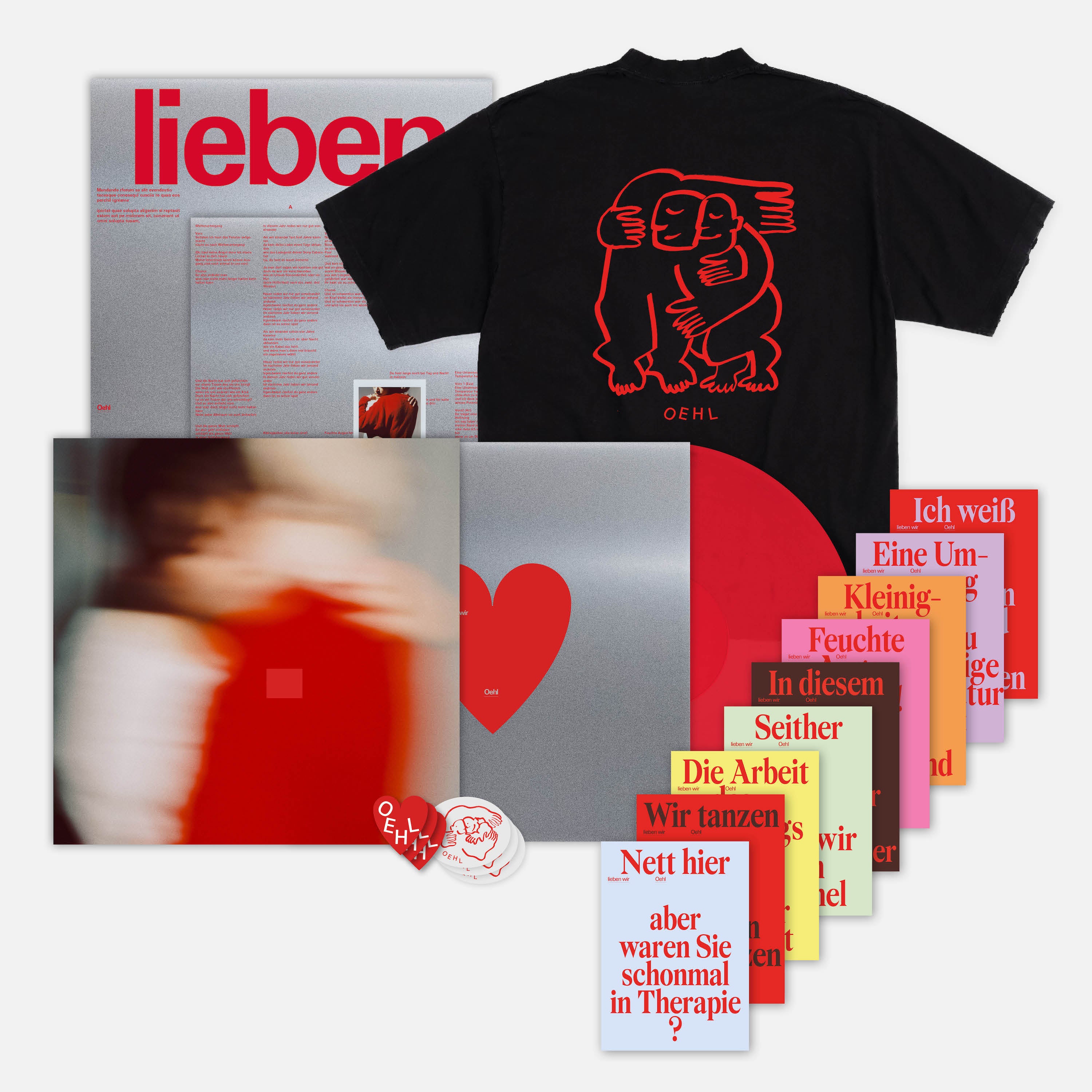 Oehl - we love - LP + T-Shirt + Sticker + Card Set - Bundle