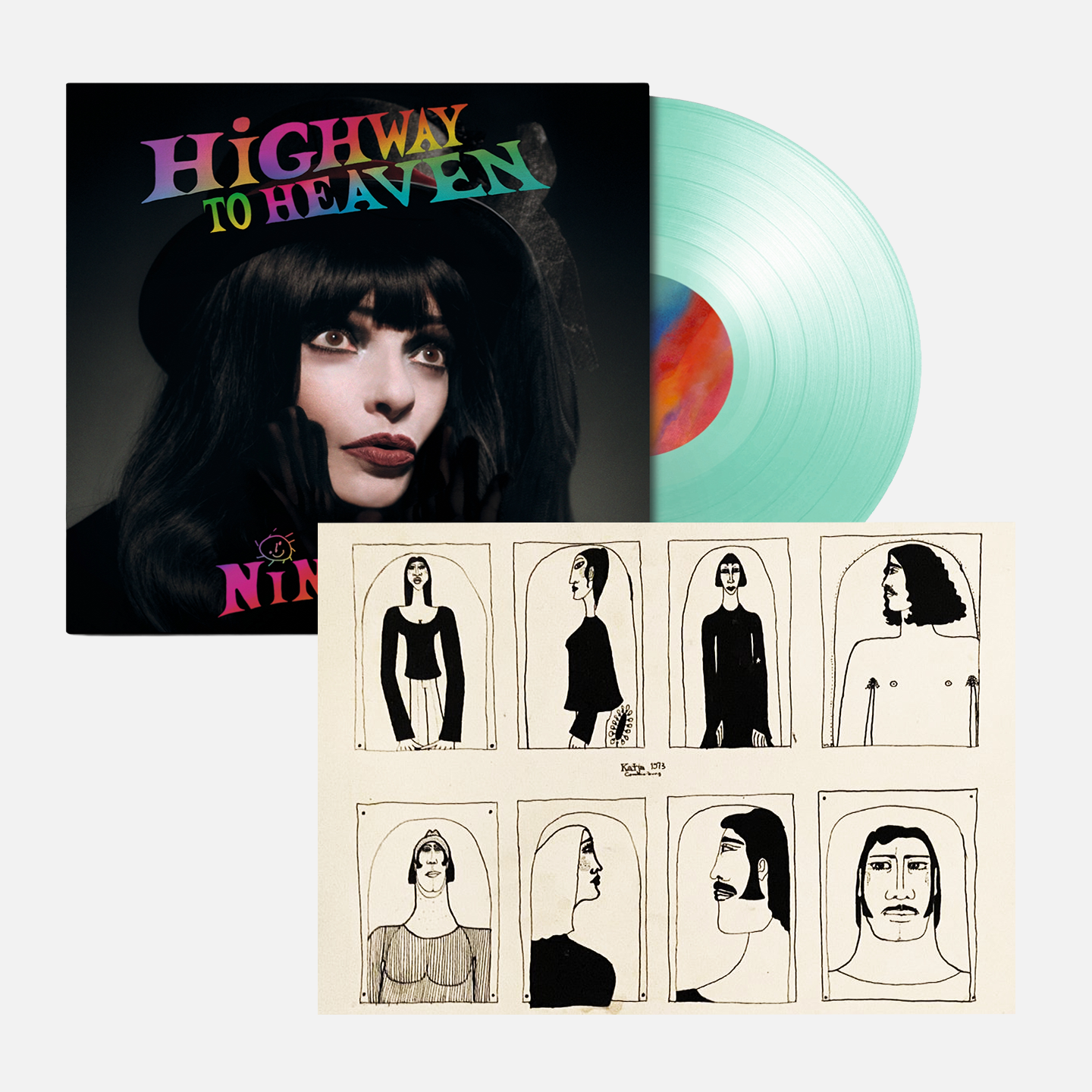 Nina Hagen - HiGHWAY TO HEAVEN - Limited Colored Vinyl + Signed Art-Print (Bundle)