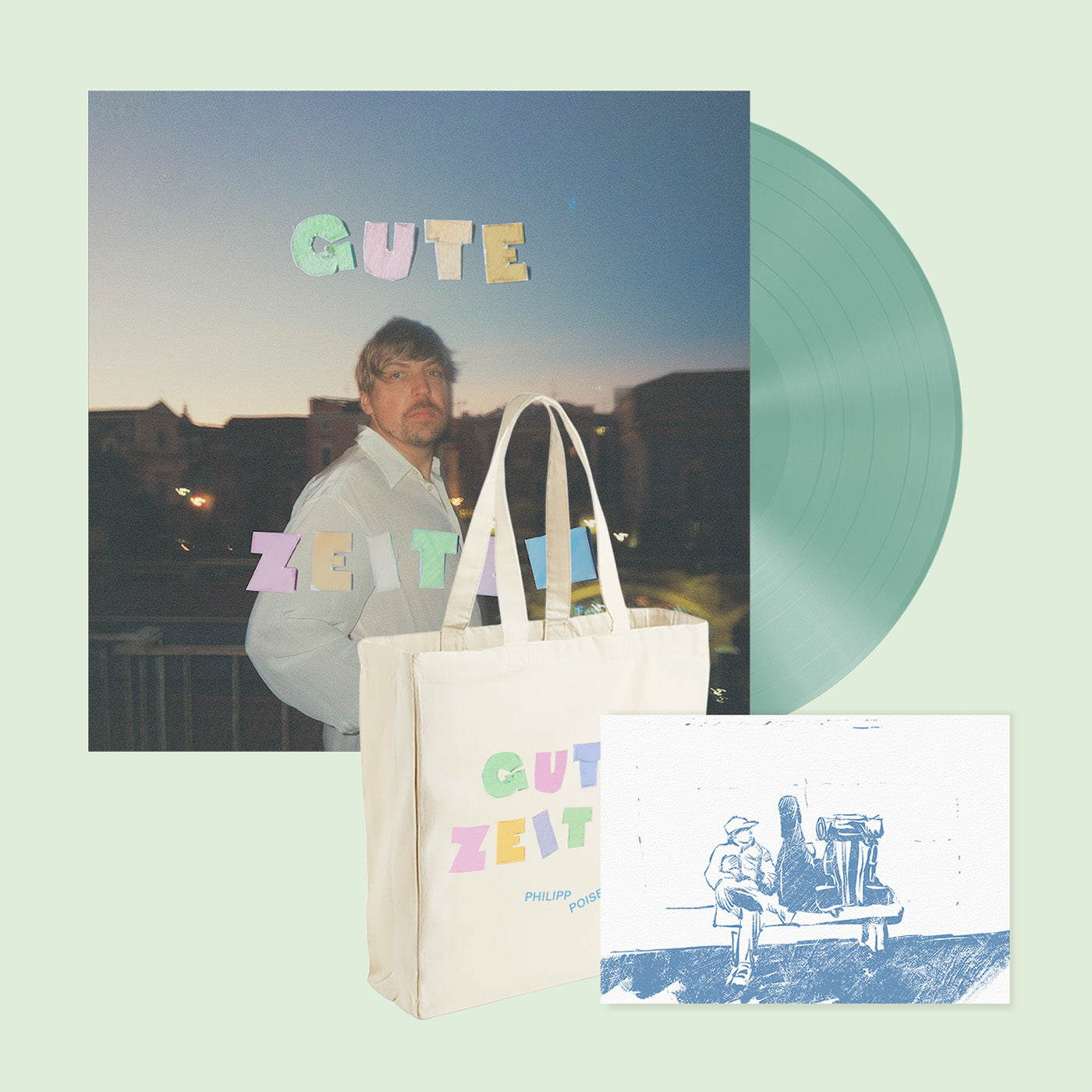 Philipp Poisel - Gute Zeiten in der Tasche - signiertes LP Bundle