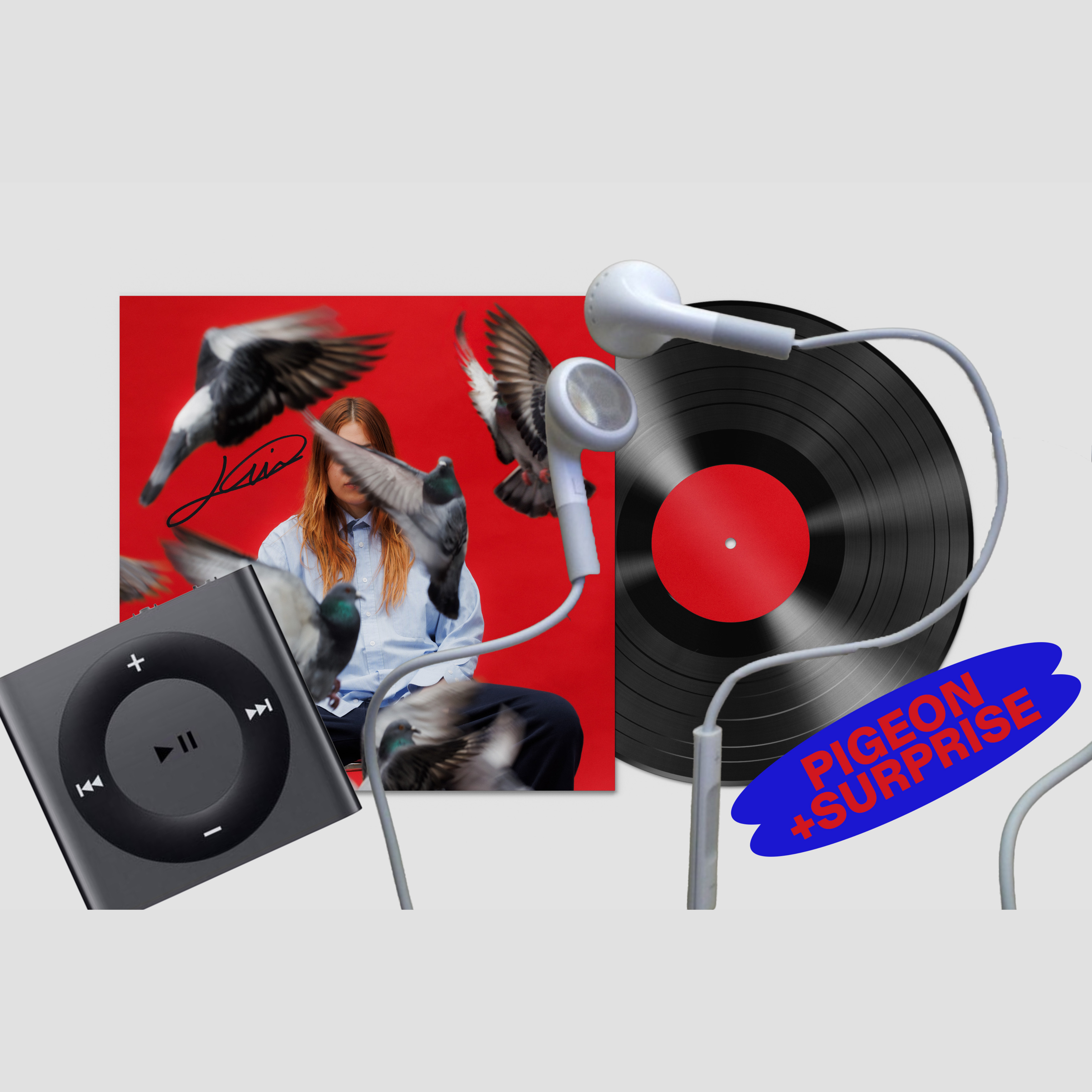 LEILA - 20 SOMETHING IS A F*CKING STRANGE PLACE - Super Bundle: signed LP + Nano MP3 Player & Headphones + pigeon surprise
